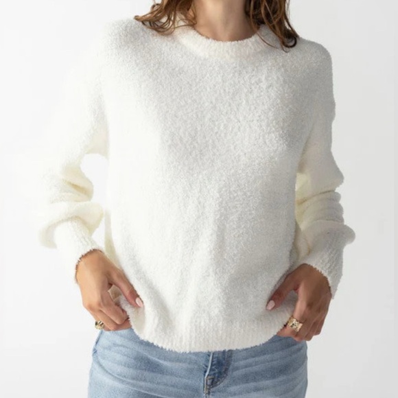 Sanctuary From Anthropologie Plush Volume Sleeve Crew Neck Sweater Size L - Picture 3 of 8